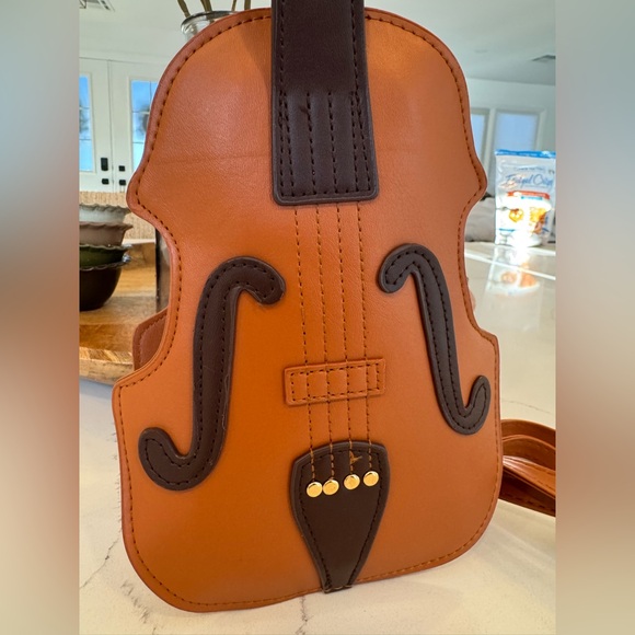 Violin Style Purse Crossbody Bag - Picture 3 of 9